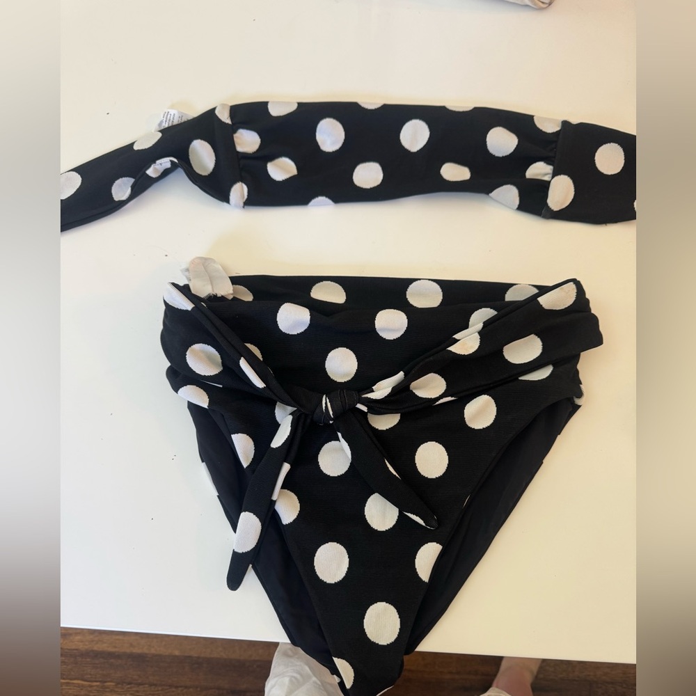 Mara Hoffman Black and White Polka Dot Bikini